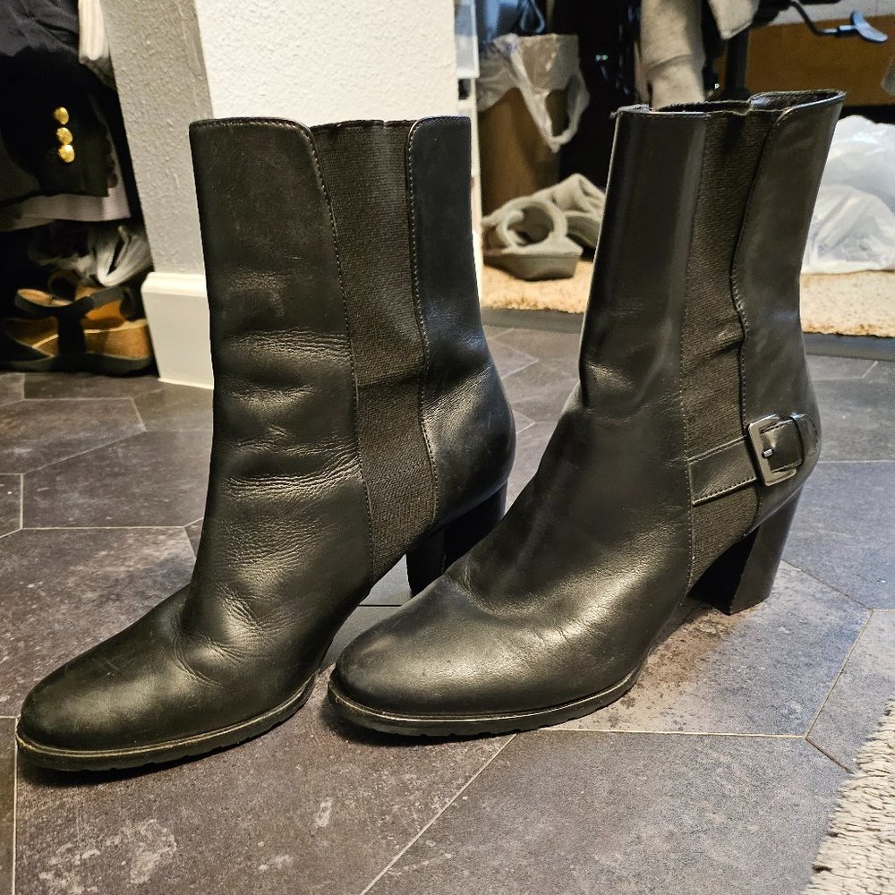 Cole Haan black leather boots